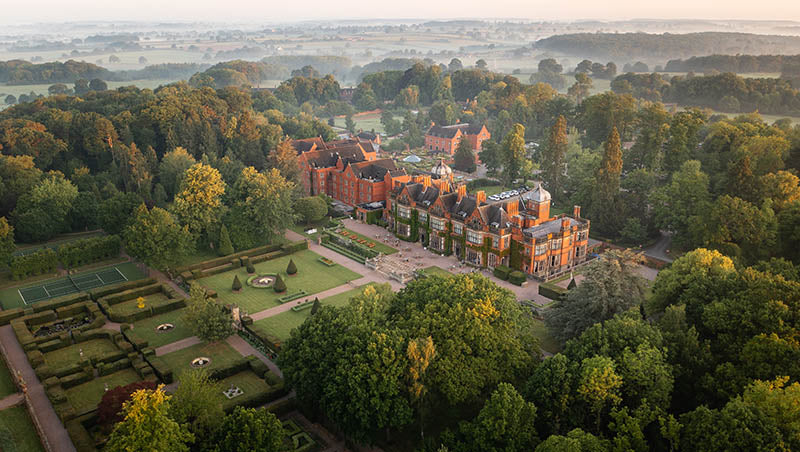 Hoar Cross Hall aerial shot