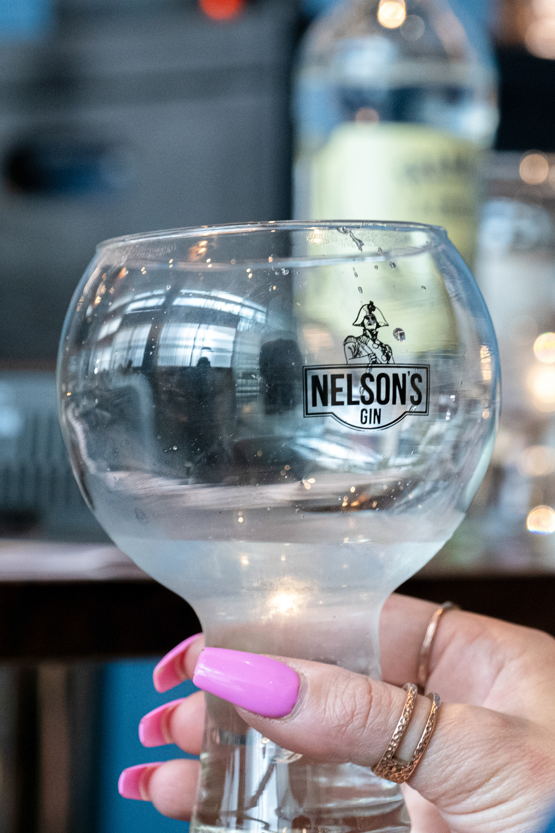 Close up of a Nelson's Gin glass at Nelson's Tour, Talk & Taste session.