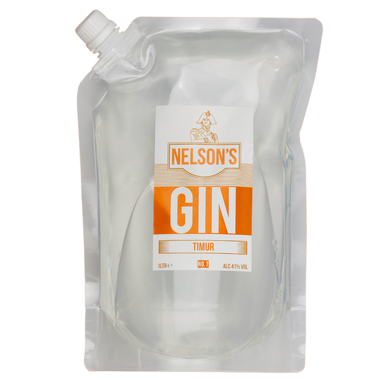 Nelson's 1L pouch Timur Gin with clear background.